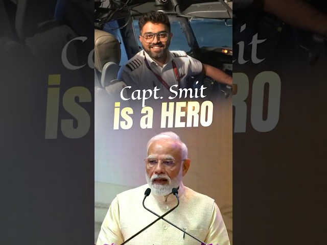 PM Modi hails Captain Smit Machchhar as a "Hero" | #shorts | #flydubai