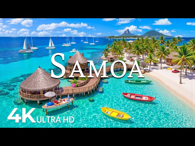 FLYING OVER SAMOA (4K UHD) – Soothing Music Along With Beautiful Nature Video - 4K Video ULTRA HD #5