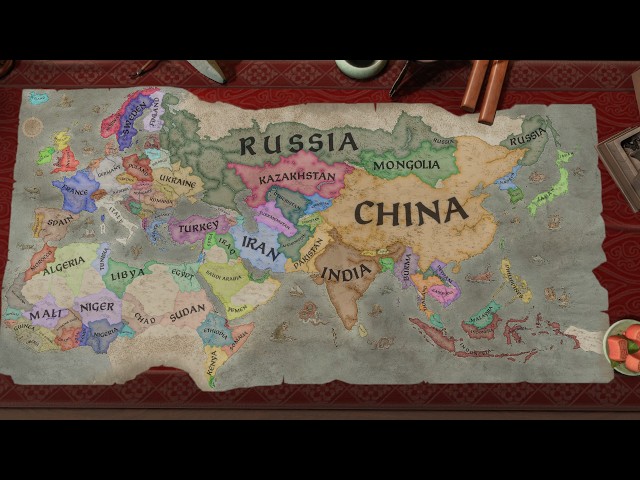 CK3 Timelapse but with modern borders and no mongol invasion