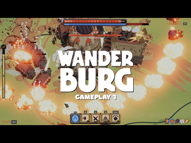 Wanderburg—Gameplay Part 1 | A Minimalist Roguelike Set in a Medieval World of Roaming Fortresses