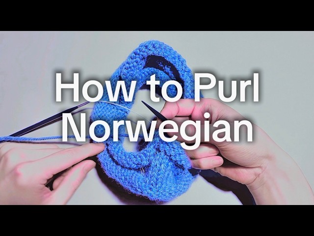 Norwegian Purl Left Hand Tutorial | Purl (P) & Purl Through Back Loop (PTBL)