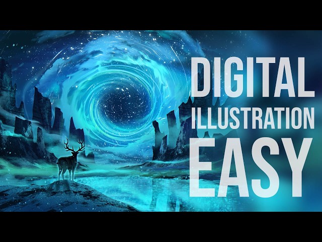 Mystical illustration with Deer, step by step tutorial
