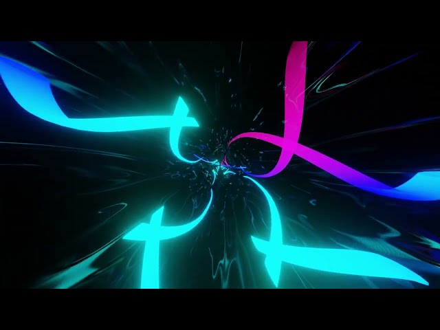 Neon Tunnel Background 4K – Hypnotic Teal VJ Loop - Hypnotic Glowing Wallpaper - RGB Party Lights
