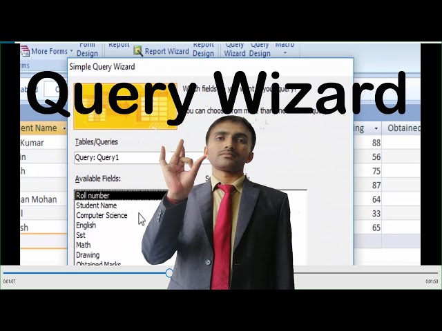 How to use query wizard in ms access ms access me query wizard ka upayog