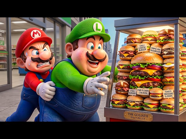 Mario Tries to Stop Luigi... But Bowser Is Behind It 😱🍔 Super Mario Odyssey Story