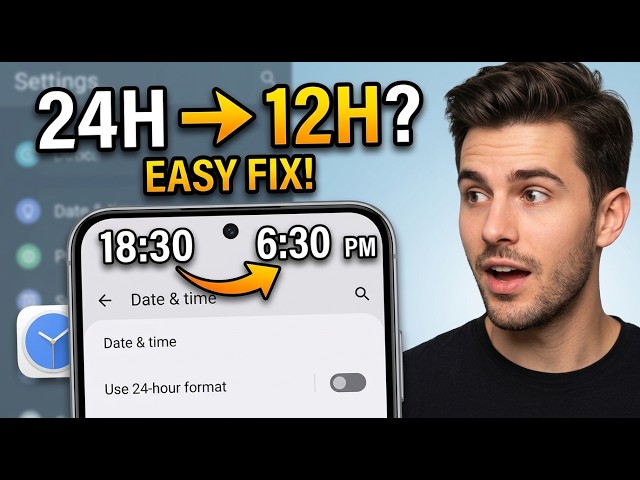 How to Change 24 Hour Time to 12 Hour on Android | Easy Method (2026) | New Method