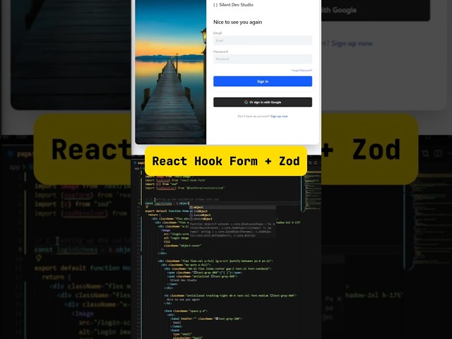 React Hook Form + Zod NextJs Login Page