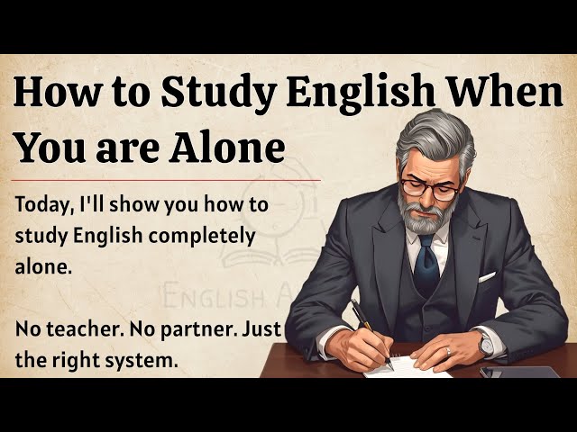 How to Learn English Alone || From Alone to Fluency || Graded Reader || Improve Your English Fluency