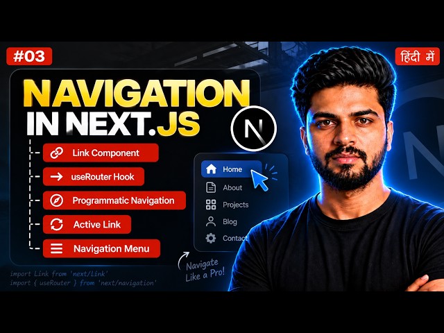Next.js Navigation Tutorial in Hindi 🚀 | Link, Dynamic Links, useRouter, Push vs Replace