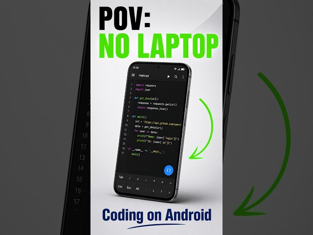 POV: Coding on Android With No Laptop #shorts