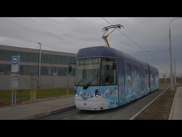 Christmas tram in Pilsen - Vario LF2/2 IN 366 | 8K HDR