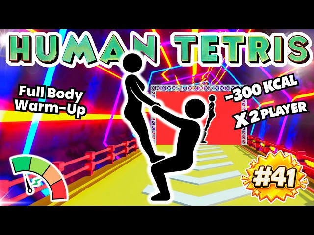Can You Match This Human Tetris Pose?🤝 | Full Body Challenge | –300 kcal |  Interactive Warm-up #41