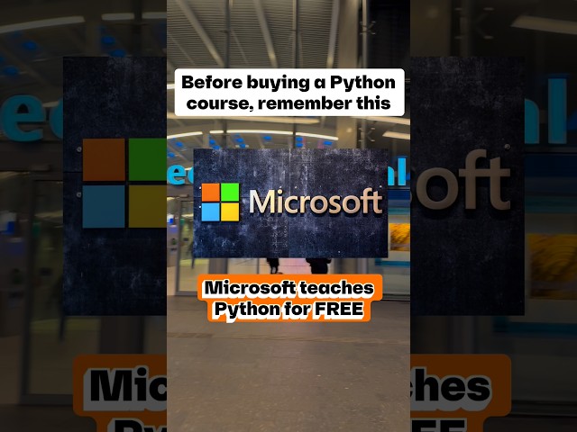 Microsoft Free Python Tutorial #python #pythonprogramming #pythontutorial #microsoft #free #data