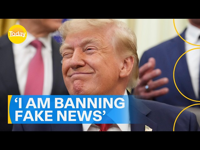 Donald Trump describes his CNN, MS NOW ban as ‘the ban on the free press’ | 9 News Australia