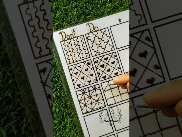 ❎Don't and Do ✅ mehndi beginners for design #beginnermethod #mehndi #mehndidesign #arabichenna