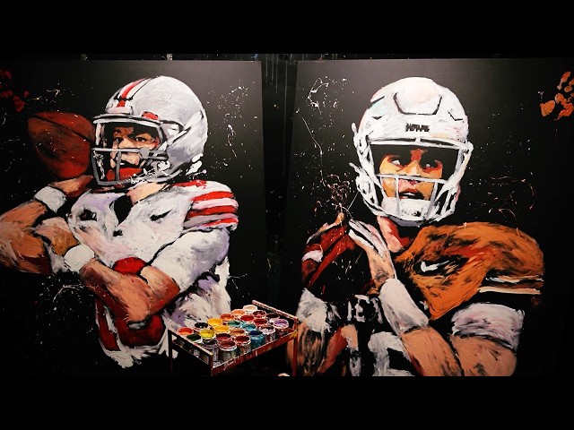 SPEED PAINTING Arch Manning and Julian Sayin | ESPN College Football