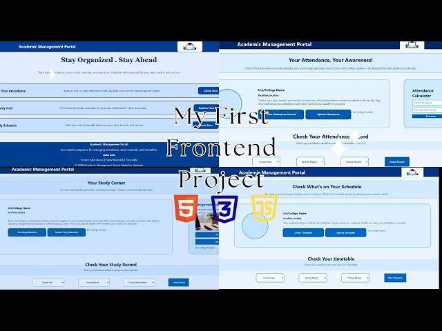 I Made a Website for My College Mini Project | HTML, CSS & JS