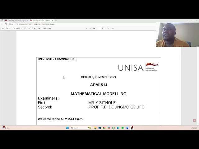 APM1514 Exam Prep: Master Mathematical Modeling.#0723373640