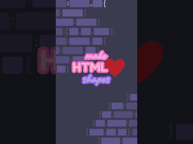 How to make heart shapes in HTML