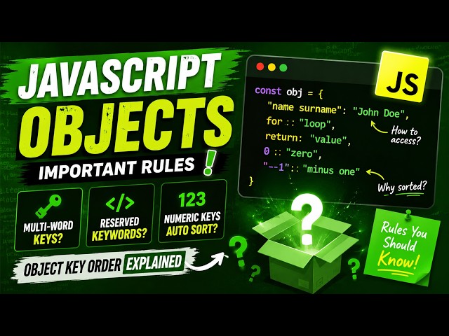 JavaScript Object Keys Tutorial | Multi-Word Keys, Reserved Keywords & Numeric Key Sorting | IT Wala