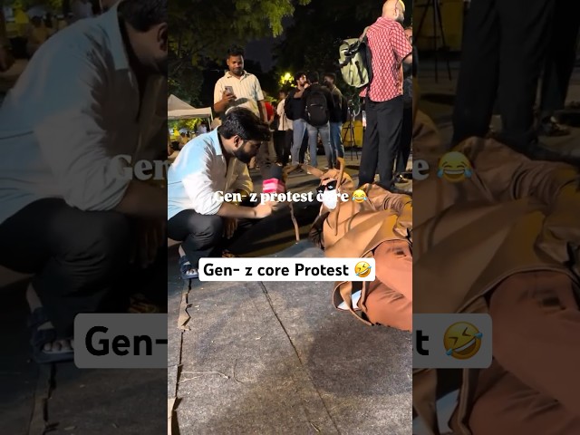 Gen Z Protest 🤣 #comedy #funny #protest #shorts #ytshortsindia