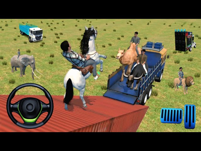 Old Truck 🤯 With Camels, Buffaloes, and Horses 😱 | Crazy 😧 Truck Loading Game #truck #gameplay