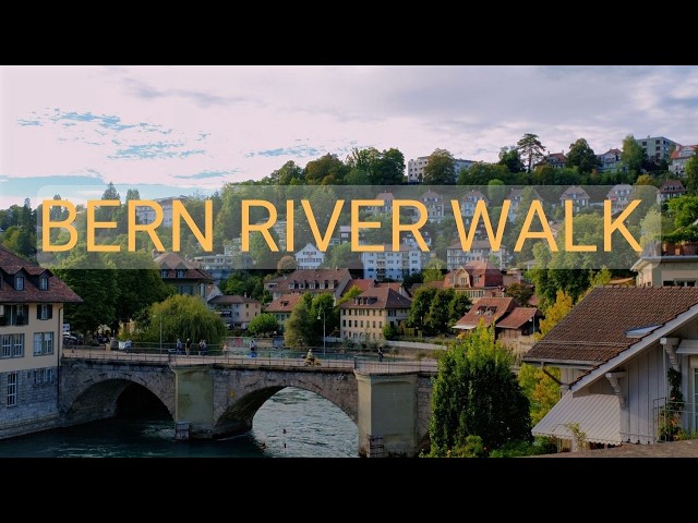 Bern Switzerland Walking Tour: Summer Vibe along the Aare River 4K