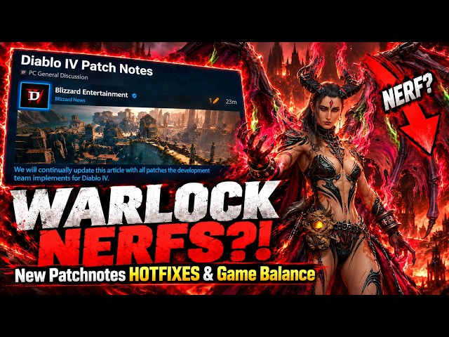 WARLOCK NERFS?! New Patchnotes HOTFIXES & Season 15 Game Balance