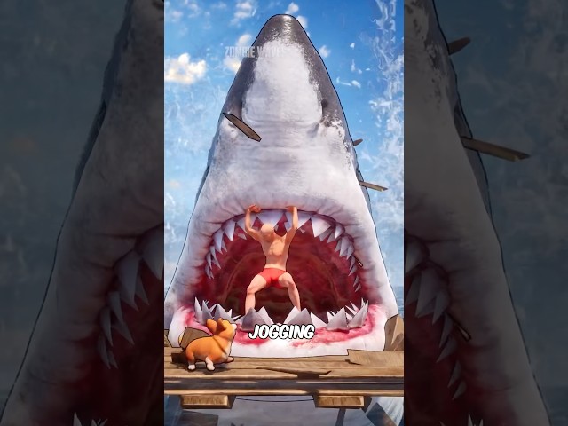 Zombie Waves: Giant Shark vs Zombies #viralshort #zombiewaves