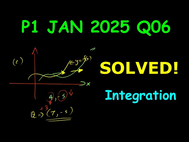 Edexcel IAL P1 January 2025 Q6 | Integration | AS Pure Maths Revision
