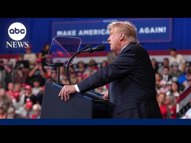 What kind of welcome is Trump getting at the campaign events compared to 2024?