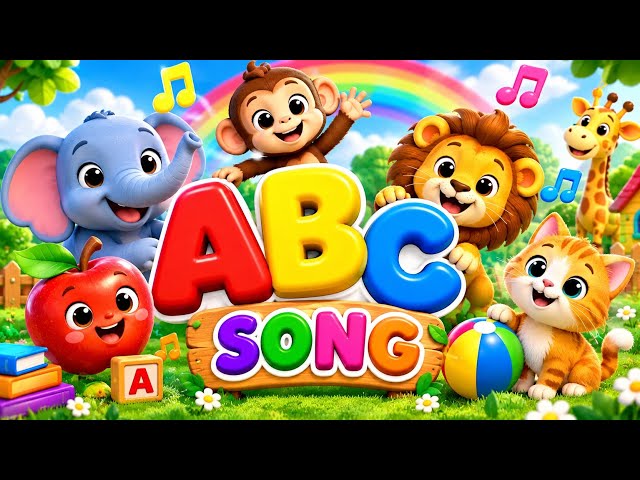 ABC Alphabet Song A to Z 🍎 | Learn Letters & Words | Alphabet Nursery Rhyme for Kids #nurseryrhymes 