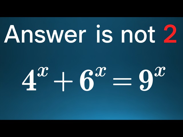 Find the Missing x in This Clever Mathematical Equation | Olympiad Mathematics