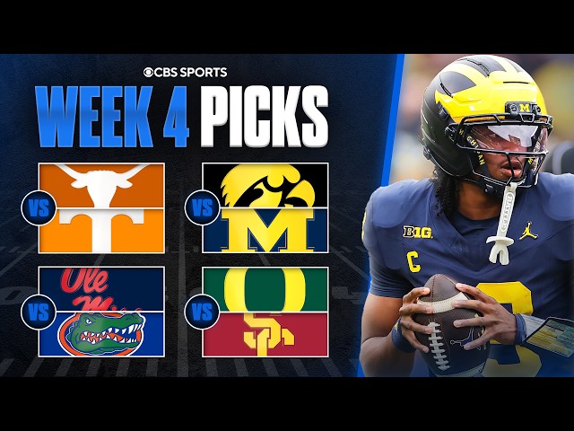 Picks for EVERY Top 25 game in College Football [Full Week 4 Predictions] ✅
