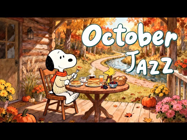 October Jazz with Snoopy ☕🍁 Smooth Jazz for Slow Mornings & Cozy Days of Fall at Snoopy Station