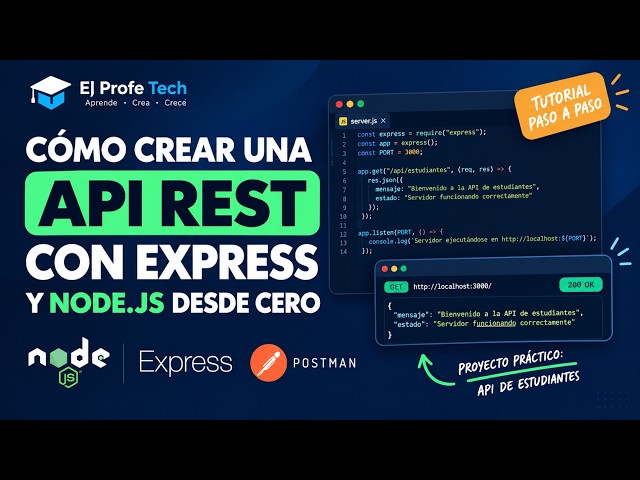 How to CREATE a REST API with Express and Node.js from SCRATCH