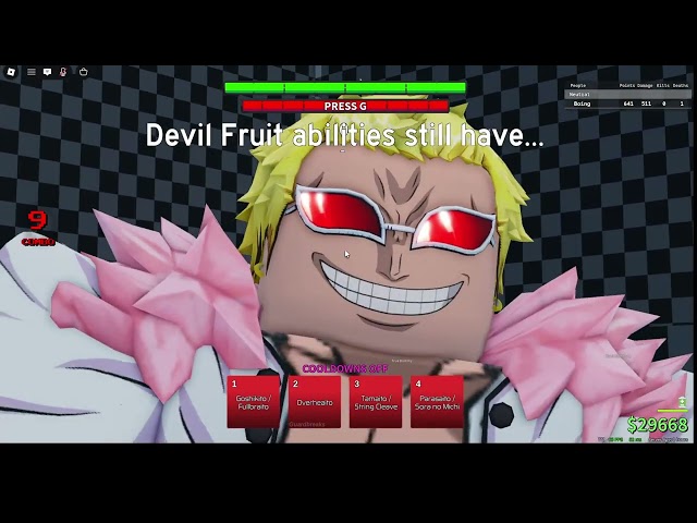 Doflamingo showcase (ABA devs need to stop making Pubs Demons)