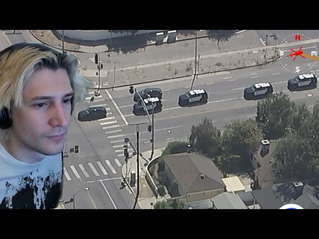 xQc Watches a Burglary Suspect RUN From LAPD
