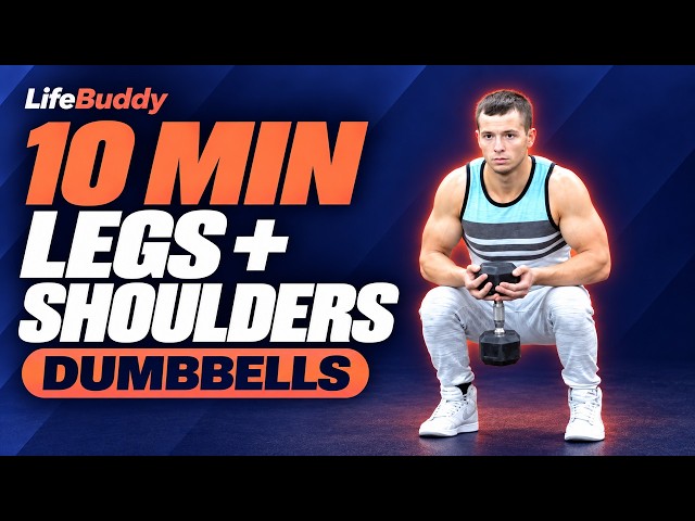 10 Min Legs & Shoulders Workout at Home | Dumbbells, No Jumping