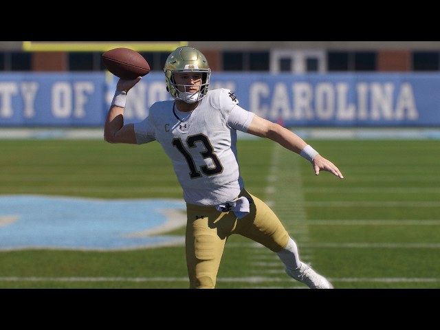 Notre Dame vs North Carolina - NCAA Football 10/3 Full Game Highlights (College Football 27 Sim)