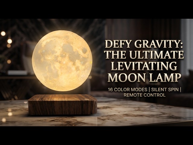 Defy Gravity: The Ultimate Levitating Moon Lamp Review 🌕✨ | Magic Desk Decor