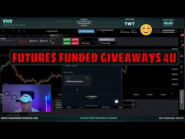 LIVE FUTURES TRADING - TAKE PROFIT TRADER, TOPSTEP, LUCID