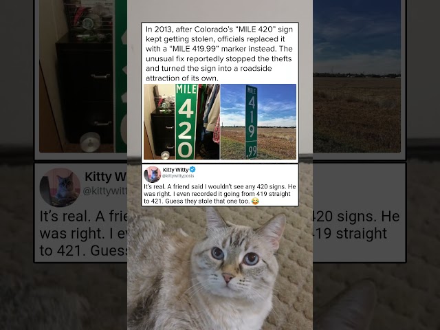 People wouldn’t stop stealing the Mile 420 sign