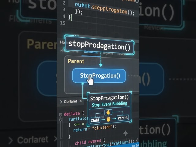 🚀 Learn stopPropagation() in 10 seconds! Stop event bubbling like a pro. #JavaScript