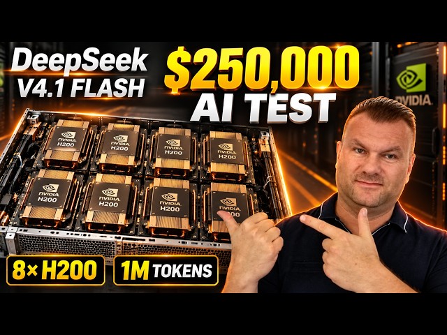 I Tested DeepSeek V4.1 Flash on a $250,000 GPU Rig (1 MILLION Tokens!)