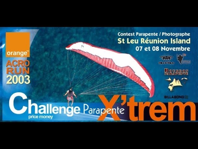 Orange ACRO RUN 2003 - Saint Leu ile de la reunion - Acrobatic paragliding