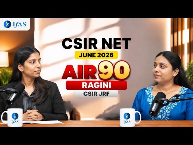 CSIR NET Life Science Topper Talk June 2026 | RAGINI All INDIA RANK JRF 90