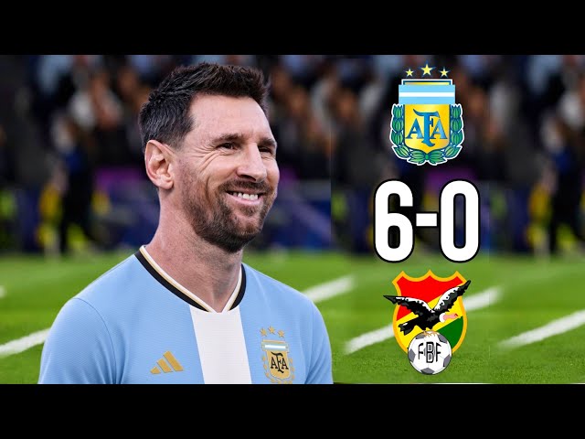 Magical Messi 3 Goals | Argentina vs Bolivia | ( 6-0 ) | Extended Highlights & Goals 