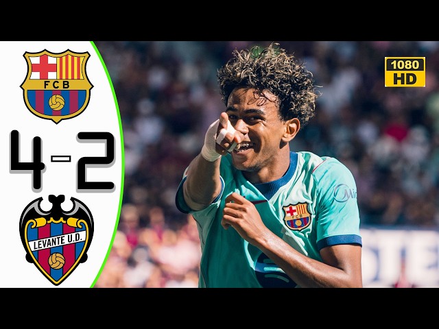 Barcelona vs Levante 4-2 Highlights Dramatic & All Goals 2026 HD