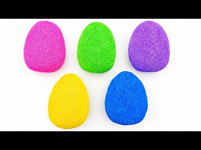 Learn Colors & ABC Letters by Opening Surprise Foam Eggs | Preschool Learning Video
